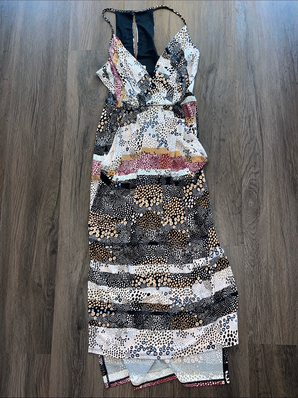 NWT BCBG Generation Printed Spaghetti Strap Maxi Dress